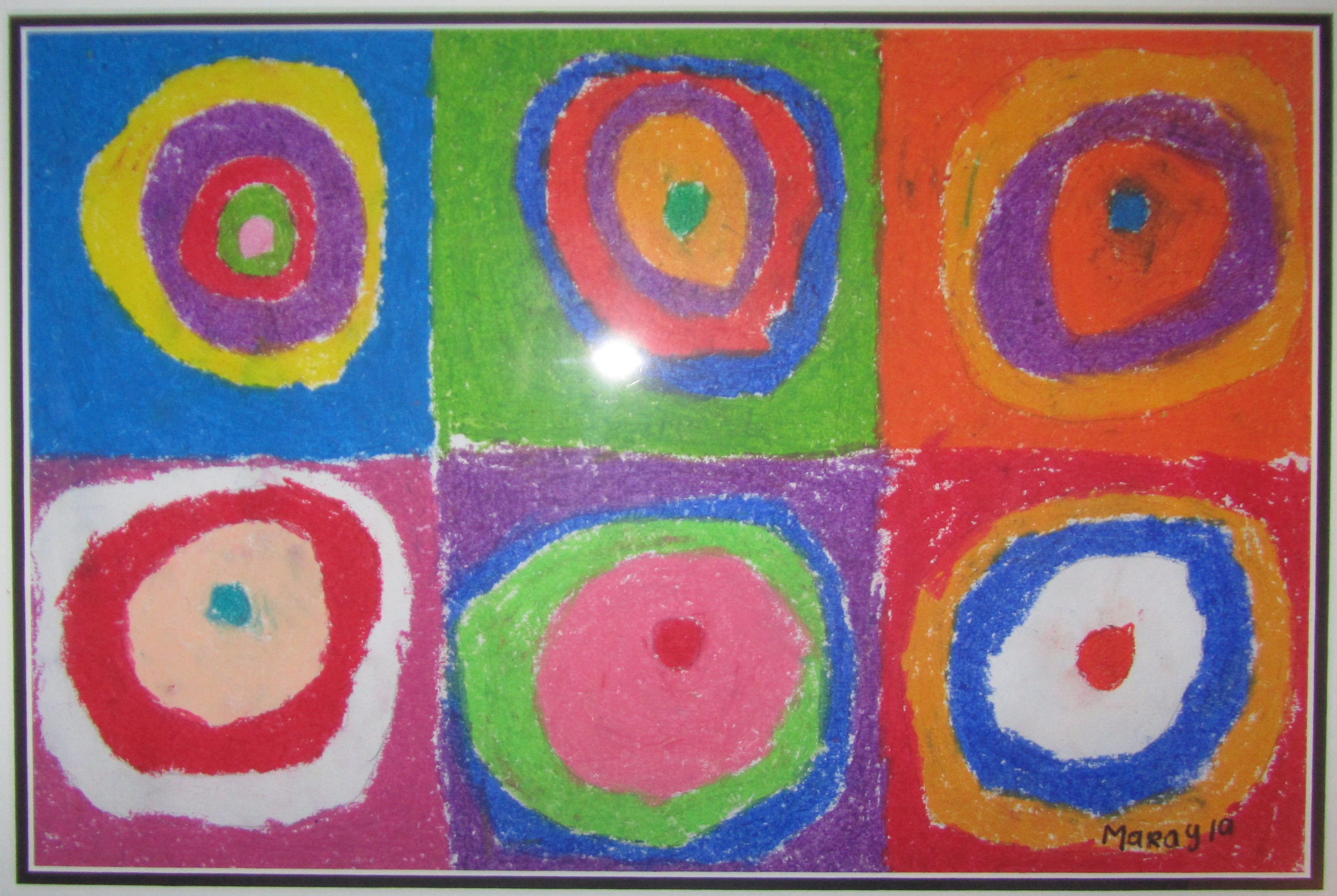 Makayla's Version Of Kandinsky Squares With Concentric Rings