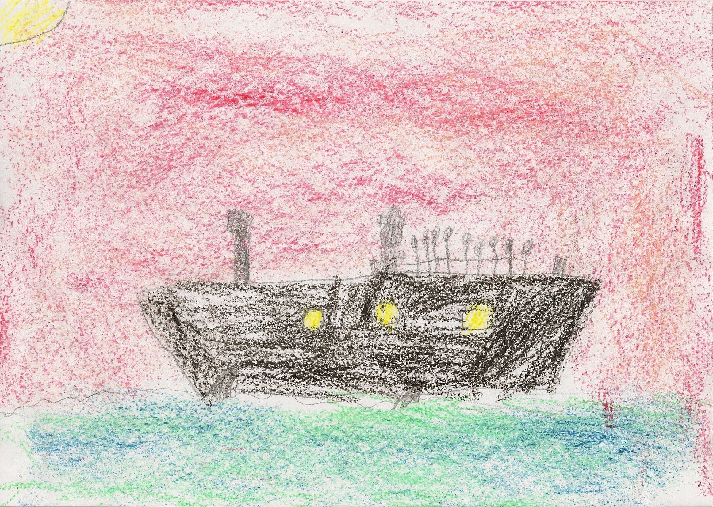 Pirate Boat In The Sea