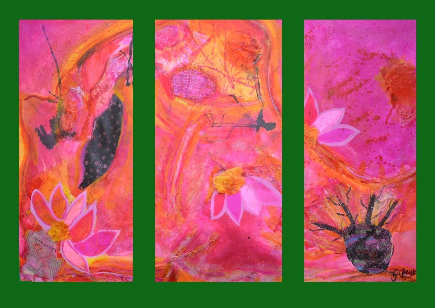 Lotus Pond (triptych)
