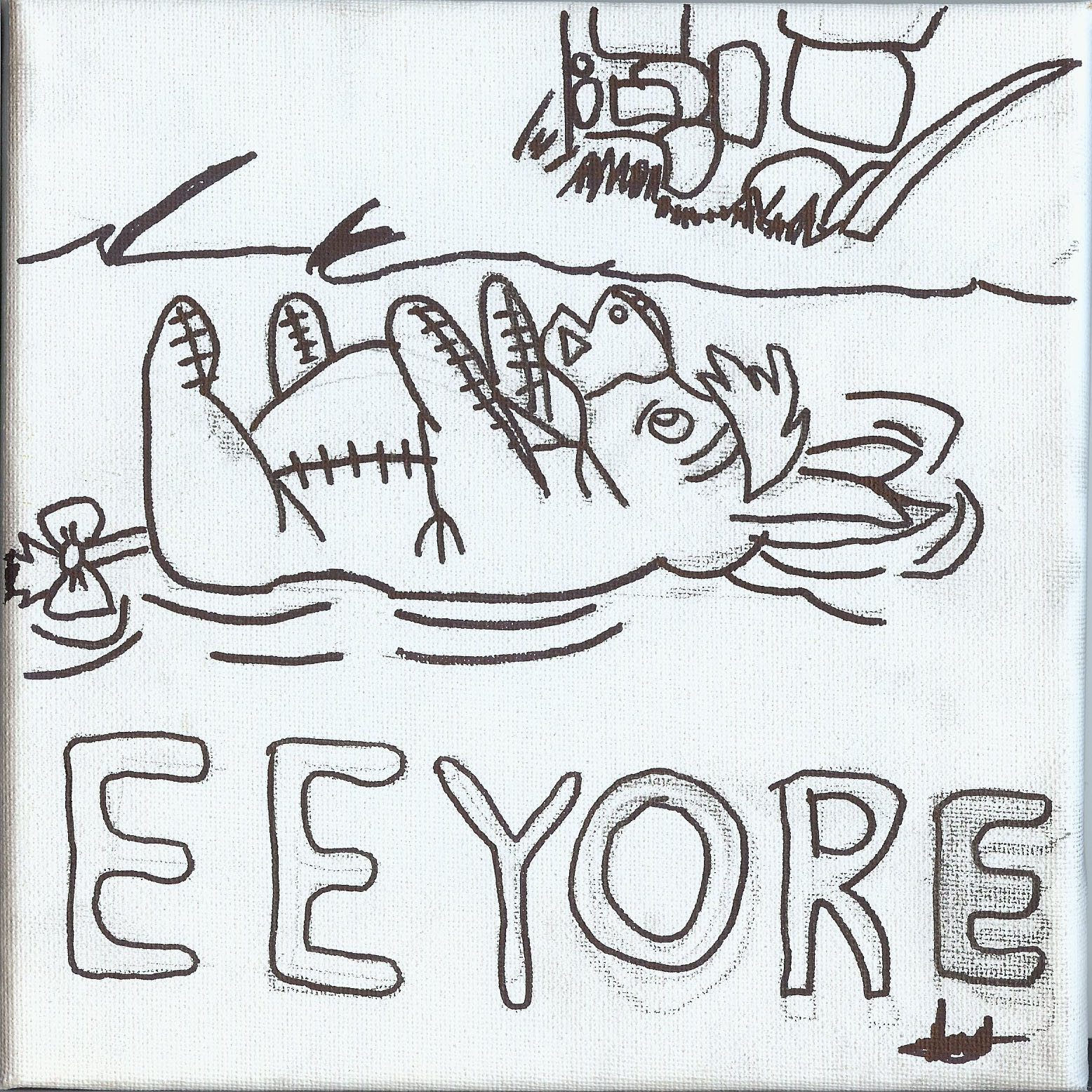 Eeyore Floating Down The Stream